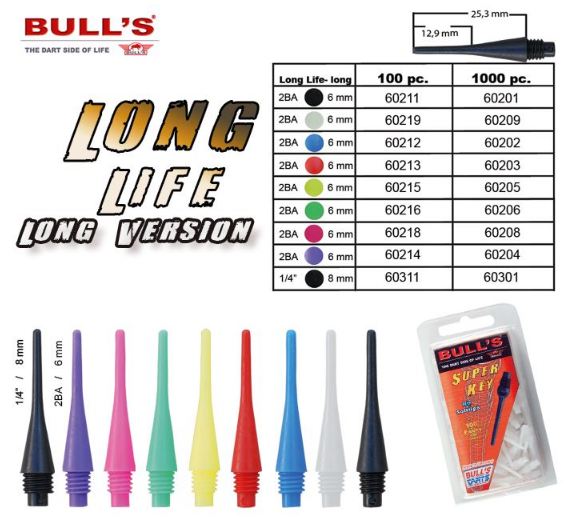 Hroty Bull´s Long Life 1000 ks červené dlouhé 60203