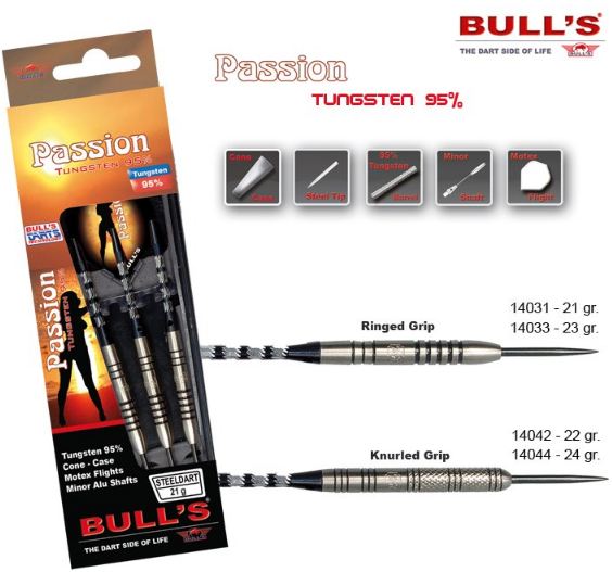 Bull´s Šipky Steel Passion 95% Ringed Grip 23gr. 14033