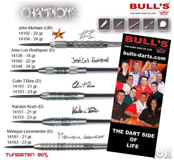 Bull´s Šipky Steel Champions Jose Luis Rodriguez (D) 18gr. 14138