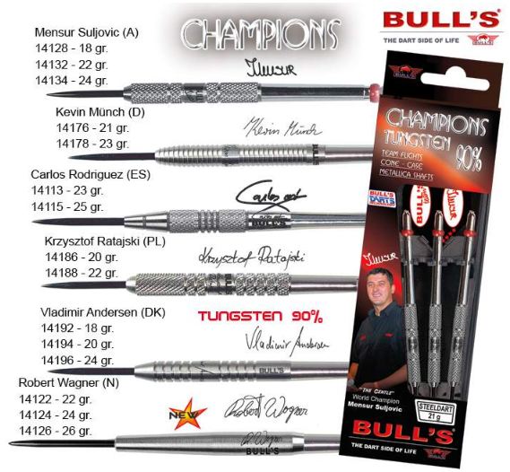 Bull´s Šipky Steel Champions Kevin Münch (D) 21gr. 14176