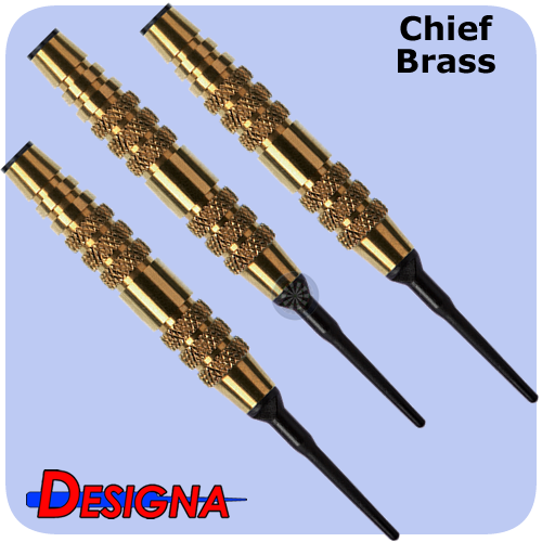 Designa Chief Brass Barrels - 15,5g - Twin Knurl