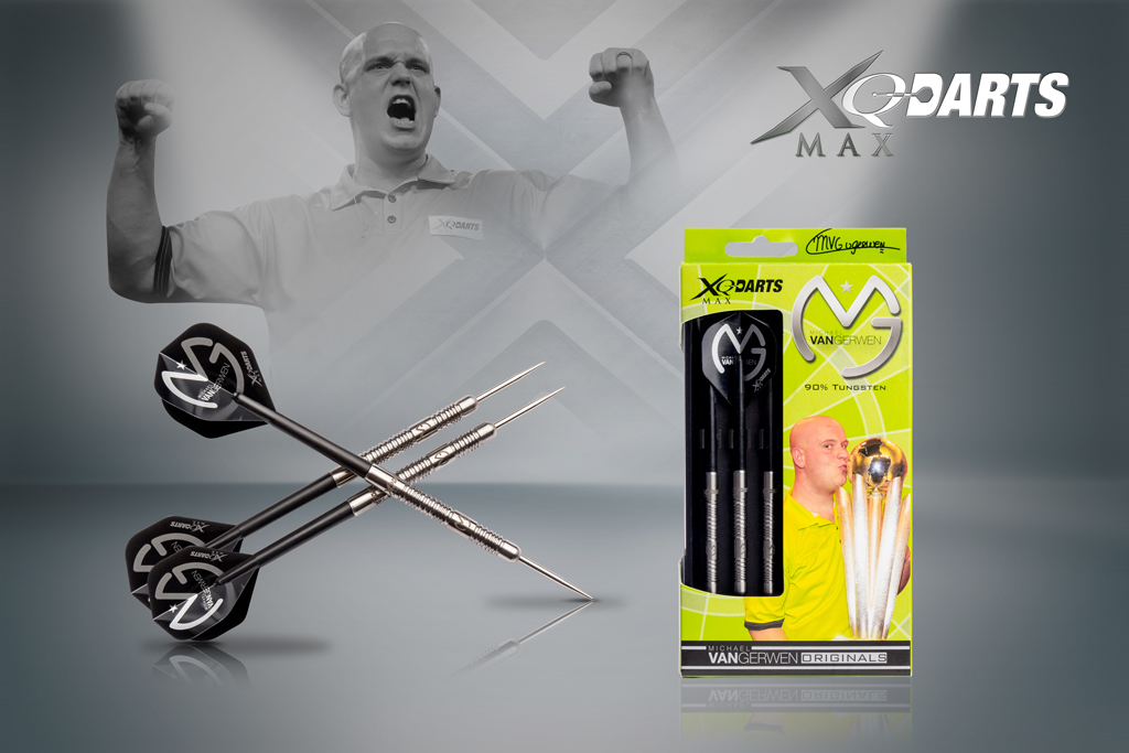 XQMax Šipky steelové Michael van Gerwen 25gR. 90% Tungsten - Mighty Mike