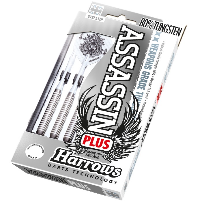 Harrows Šipky Steel Assassin Plus White 24gR 80%