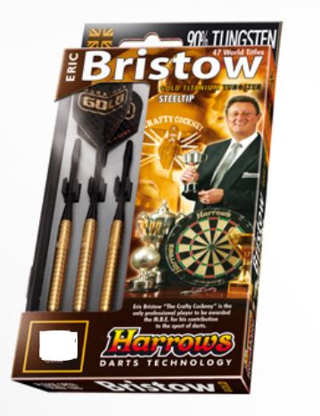Harrows Šipky Steel Gold 22gR Eric Bristow 90%