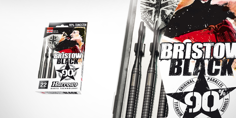Harrows Šipky Steel Black 22gR Eric Bristow 90%