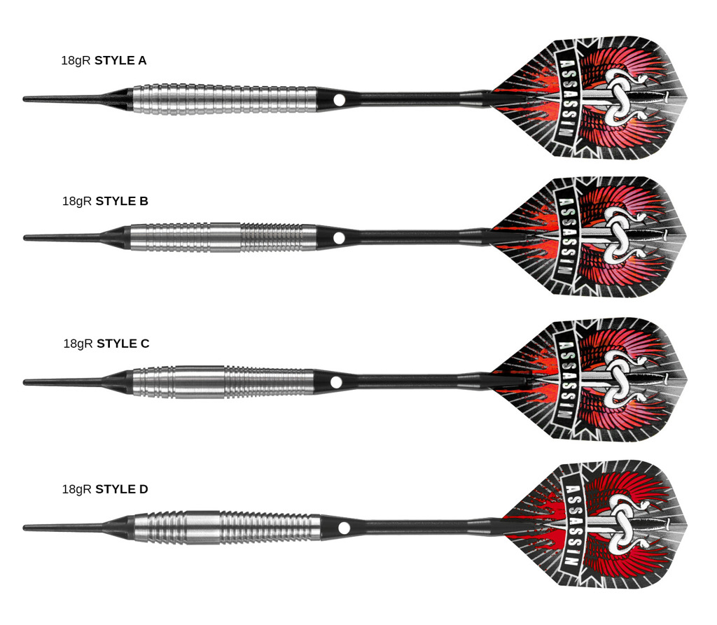 Harrows Šipky Assassin 85% Style D 18gR
