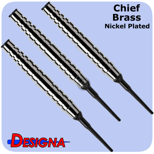 Designa Chief Brass Barrels - 13,5g Ringed - Nickel Plated