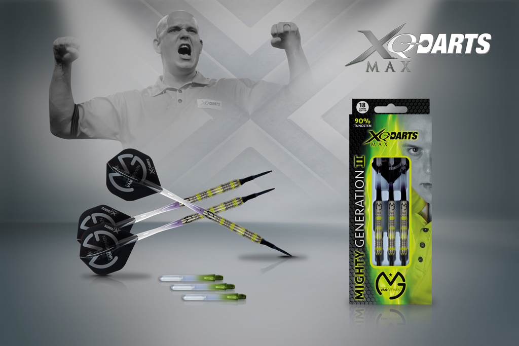 XQMax Šipky softové 90% Tungsten Michael van Gerwen 18gR. - Mighty Generation 2