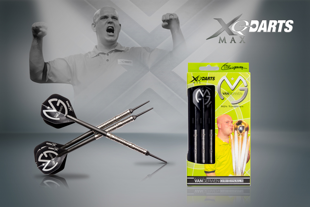 XQMax Šipky softové Michael van Gerwen 18gR. 90% Tungsten - Mighty Mike
