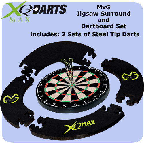 Dartset Michael van Gerwen černý - Sisalový terč - Surround - šipky