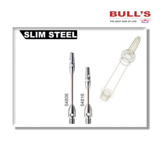 Násadky Slim Steel Bull´s dlouhé stříbrné 54806