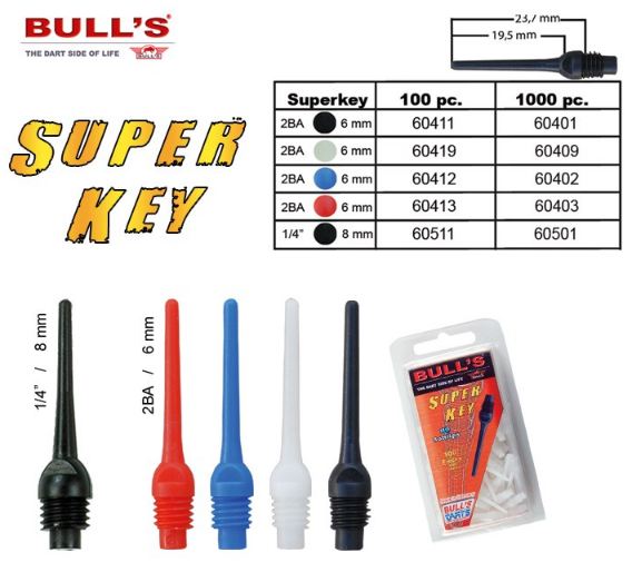 Hroty Bull´s Super Key 1000 ks bílé dlouhé 60409