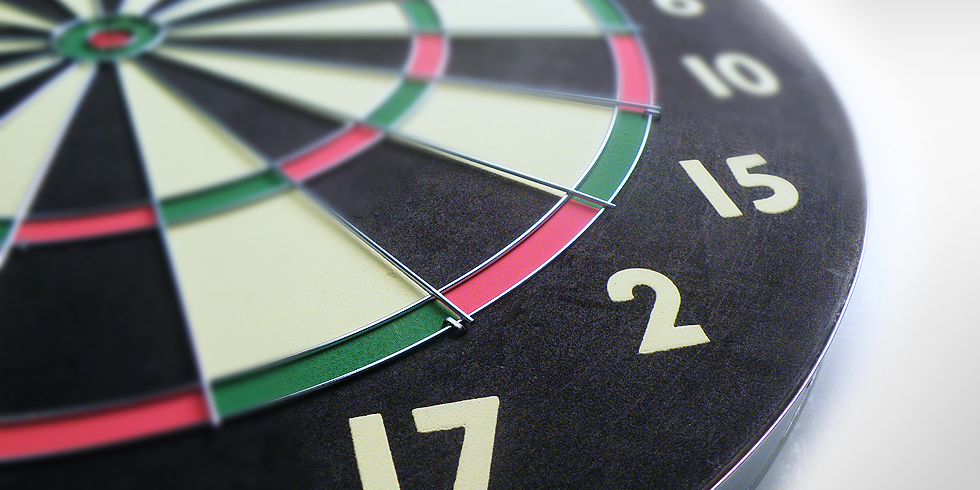 Papírový terč Harrows Family Dart Game Eric Bristow