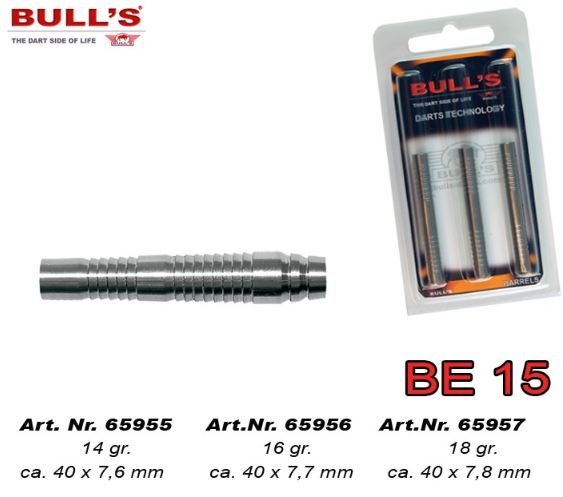 Bull´s Barrels - tělíčka BE 15 80% wolfram 14gr. 65955