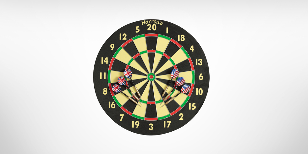 Papírový terč Harrows Family Dart Game Eric Bristow