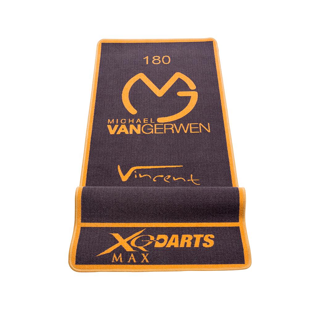 XQMAX DARTS DART MATS - KOBEREC K TERČI - MICHAEL VAN GERWEN - ORANGE BORDER