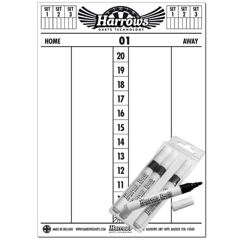 Harrows Dry Wipe Scoreboard - výsledková tabule