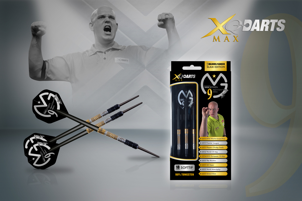XQMAX ŠIPKY SOFTOVÉ 90% TUNGSTEN MICHAEL VAN GERWEN 18GR. - CAREER SLAM