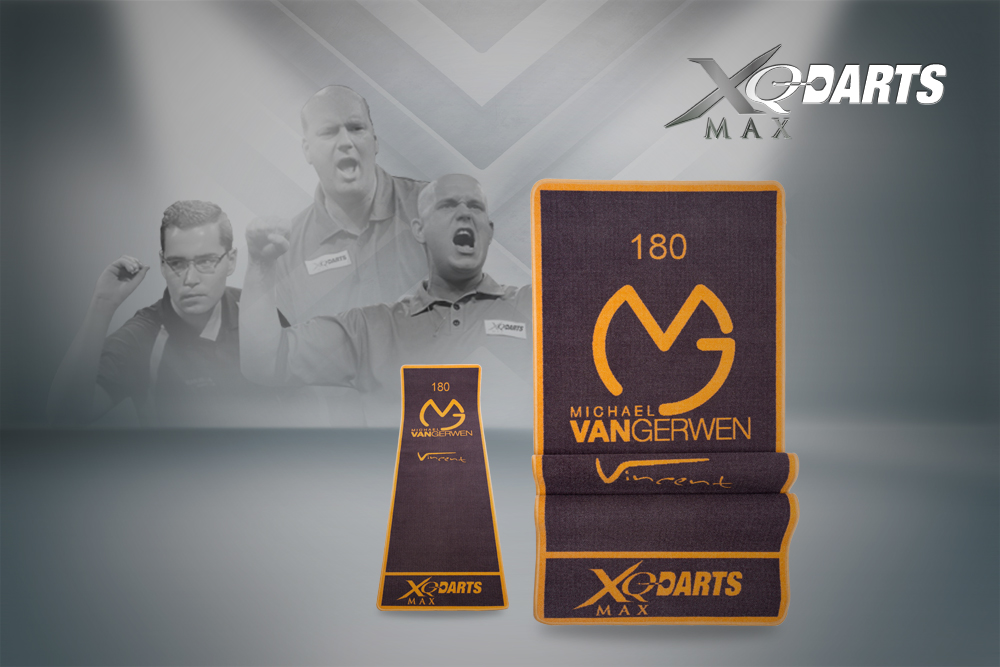 XQMAX DARTS DART MATS - KOBEREC K TERČI - MICHAEL VAN GERWEN - ORANGE BORDER