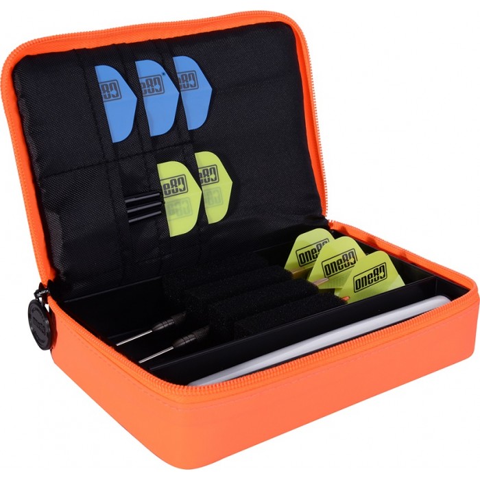 Pouzdro na šipky One80 Large D Box oranžovo-černé