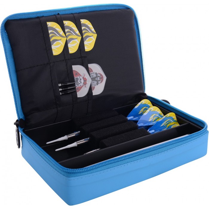 Pouzdro na šipky One80 Large D Box modro-černé