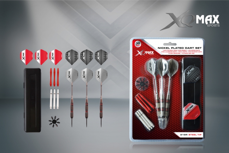 Sada XQMax Rubberised Dart Set šipky steel 21g