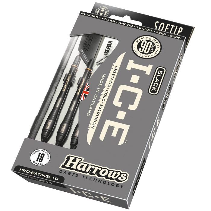 Harrows Šipky Black I.C.E. 18gR Zero