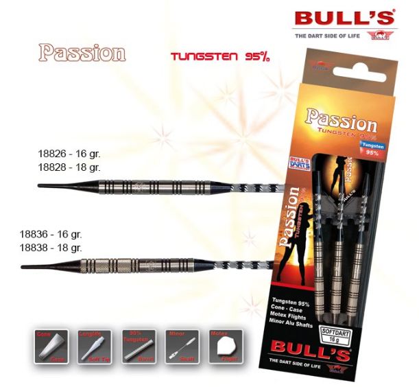 Bull´s Šipky Passion 18gr. 18828