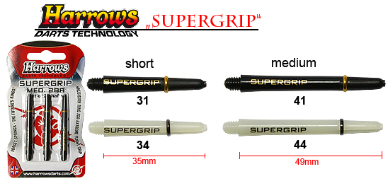 Násadky Supergrip Harrows dlouhé bílé 0192
