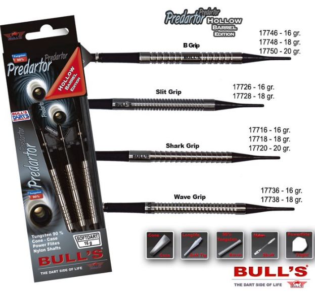 Bull´s Šipky Predartor B Grip 16gr. 17746