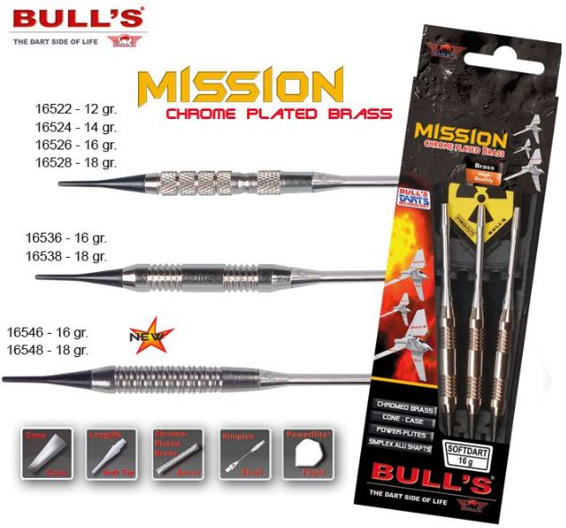 Bull´s Šipky Mission 16gr. 16546