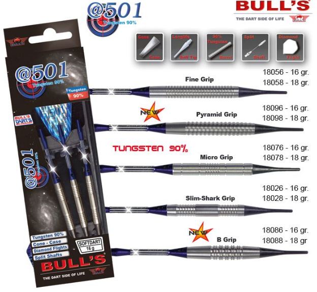 Bull´s Šipky @501 B Grip 18gr. 18088