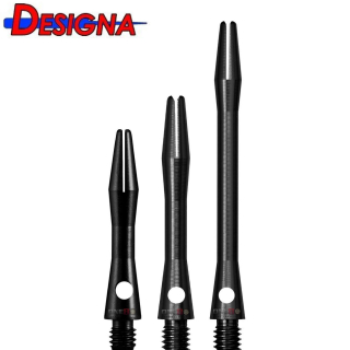 Násadky Aluminium Designa extra krátké černé