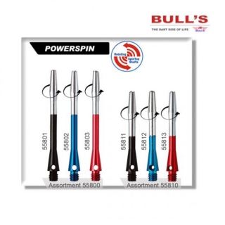 Násadky Powerspin Bull´s krátké  červené 55813